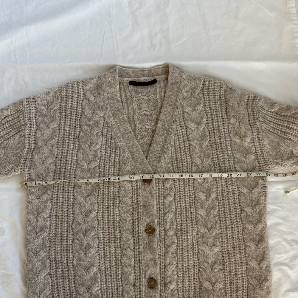 Jenni Kayne Cocoon Cable Cardigan Oatmeal XXS - Picture 8 of 13